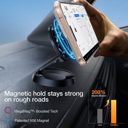 Pouzdro MagSafe pro Apple iPhone 16 Pro Max, Torras, Pstand, Transparentní