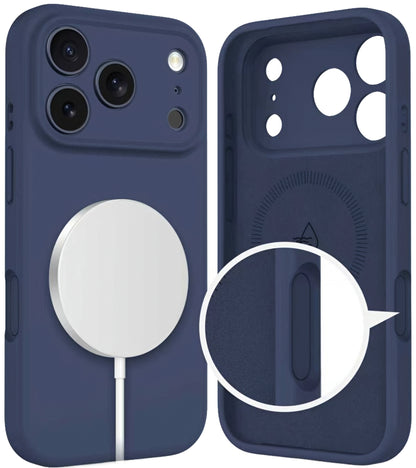 Pouzdro MagSafe pro Apple iPhone 17 Pro, Tech-Protect, Silikon, Námořnická modř