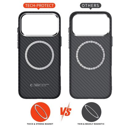 Pouzdro MagSafe pro Apple iPhone 17 Pro Max, Tech-Protect, Ion Carbon, Černá