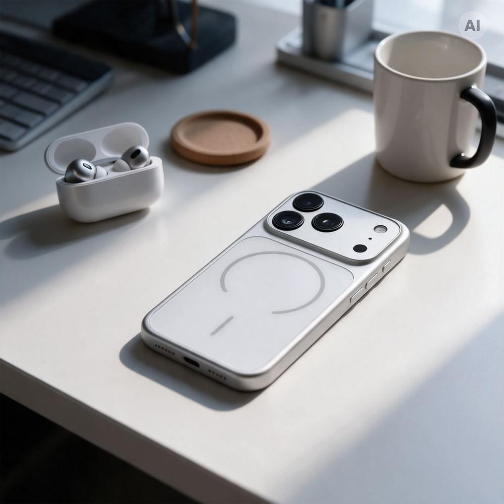 Pouzdro MagSafe pro Apple iPhone 18 Pro / 17 Pro, OEM, Make 18, stříbrné