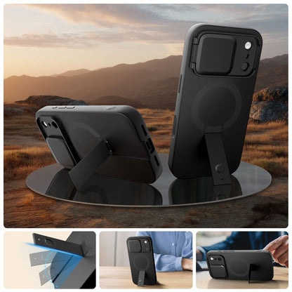 Pouzdro MagSafe pro Apple iPhone 17 Pro Max, Tech-Protect, Kevlar Aura, Černá