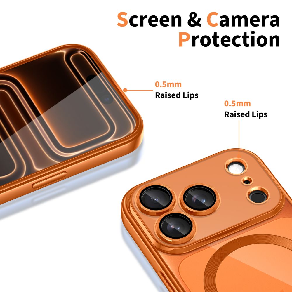 Pouzdro MagSafe pro Apple iPhone 17 Pro Max, Tech-Protect, Magflex, Oranžové