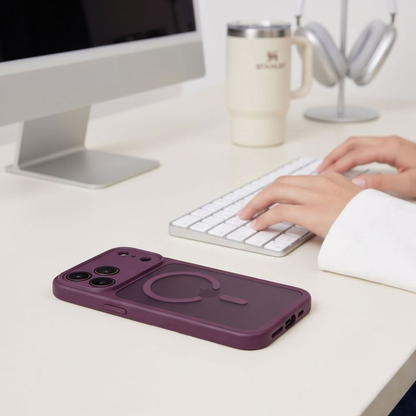 MagSafe pouzdro pro Apple iPhone 18 Pro / 17 Pro, Tech-Protect, BasicMag, Matná vínová