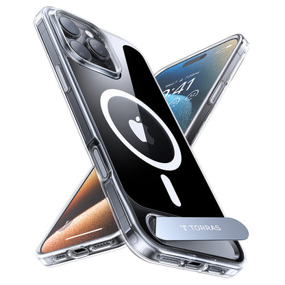 Pouzdro MagSafe pro Apple iPhone 16 Pro Max, Torras, Pstand, Transparentní