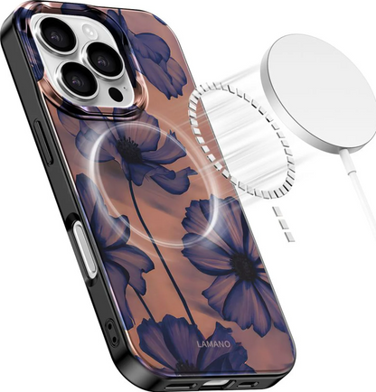 Pouzdro MagSafe pro Apple iPhone 16 Pro Max, Tech-Protect, Lamano Velvet Night, Černá