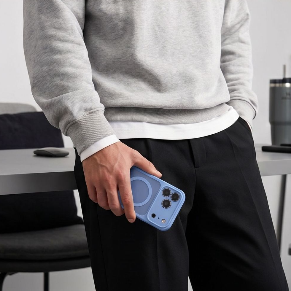 MagSafe pouzdro pro Apple iPhone 18 Pro / 17 Pro, Tech-Protect, BasicMag, Matně modré
