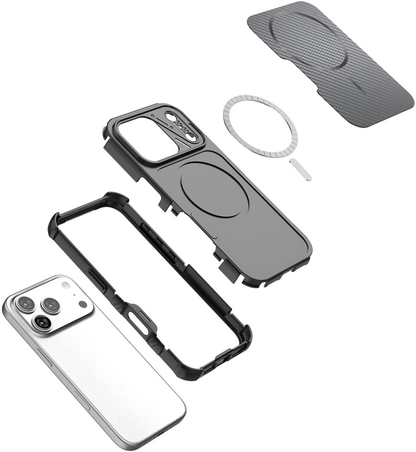 MagSafe pouzdro pro Apple iPhone 18 Pro Max / 17 Pro Max, OEM, uhlíkové a ochrana rohů, černá