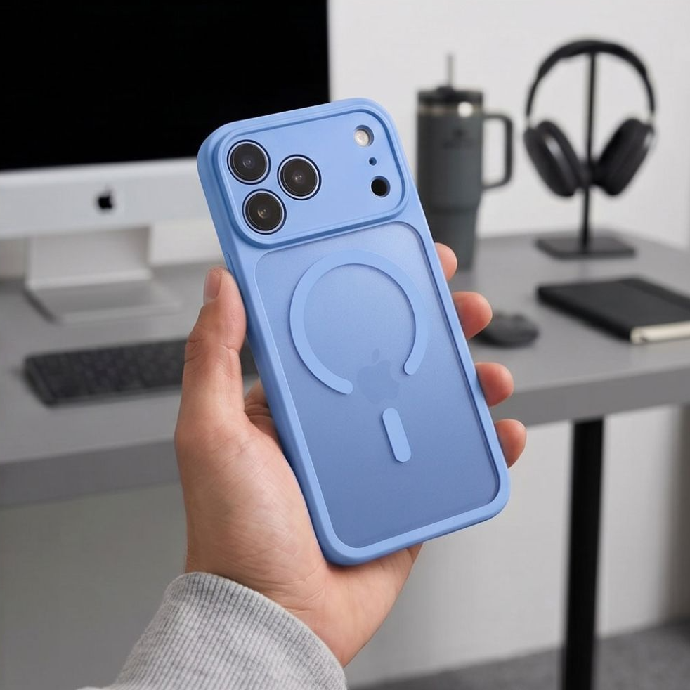 MagSafe pouzdro pro Apple iPhone 18 Pro / 17 Pro, Tech-Protect, BasicMag, Matně modré