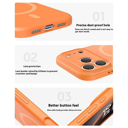 MagSafe Case for Apple iPhone 17 Pro, OEM, Liquid Silicone, Orange