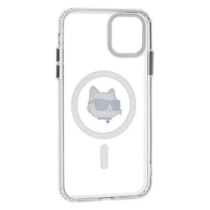 MagSafe Case for Apple iPhone 11, Karl Lagerfeld, IML Metal Choupette's Head, White