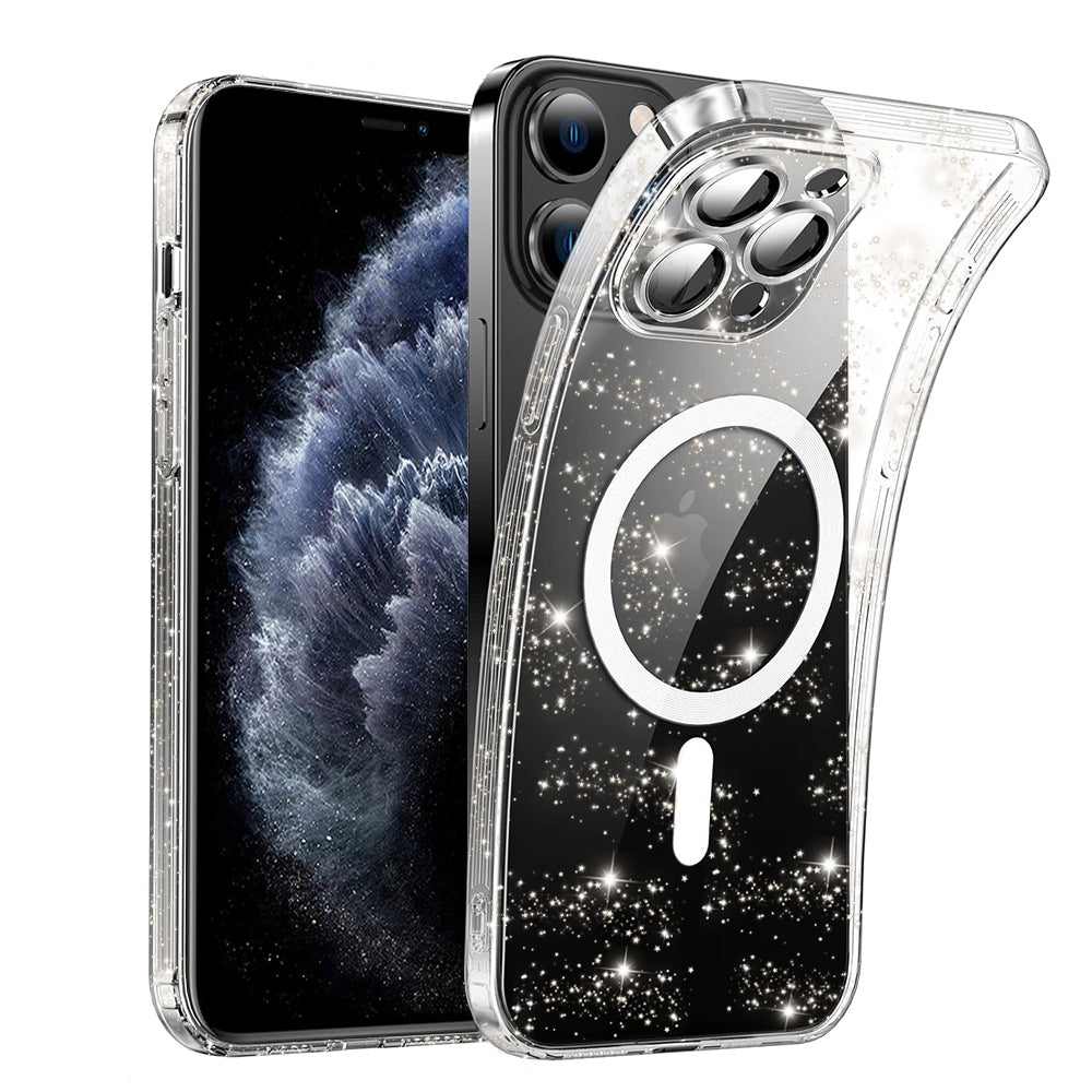 MagSafe pouzdro pro Apple iPhone 11 Pro, Techsuit, SparkleSkin, Průhledné