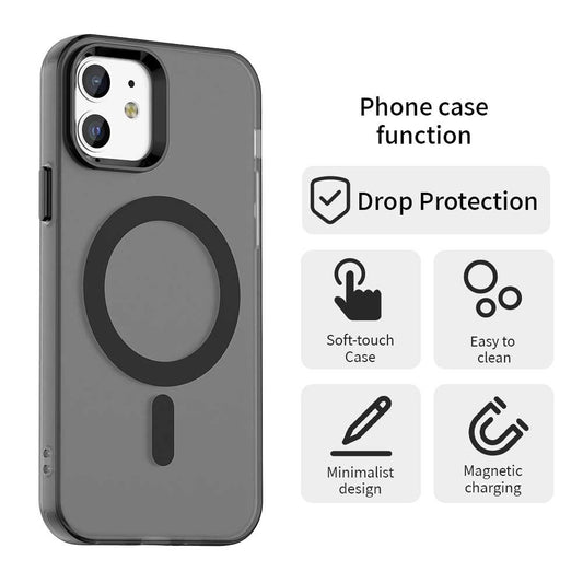 MagSafe pouzdro pro Apple iPhone 12 / 12 Pro, Techsuit, CandyCase, Černá