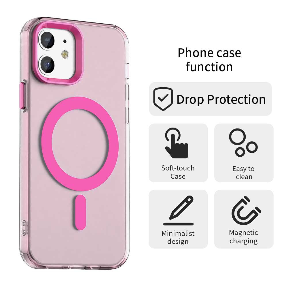 MagSafe pouzdro pro Apple iPhone 12 / 12 Pro, Techsuit, CandyCase, Růžová