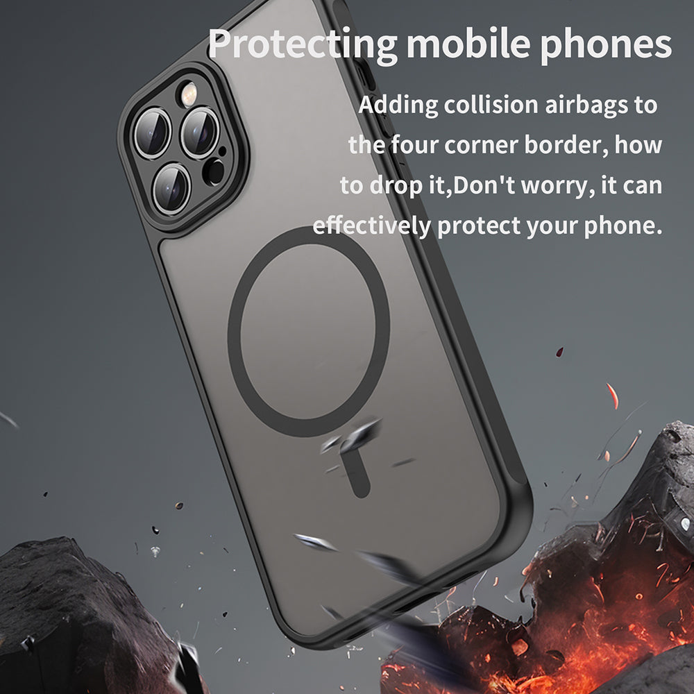 MagSafe pouzdro pro Apple iPhone 12 Pro Max, Techsuit, HaloFrost II, černé