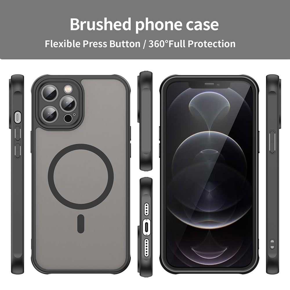 MagSafe pouzdro pro Apple iPhone 12 Pro Max, Techsuit, HaloFrost II, černé