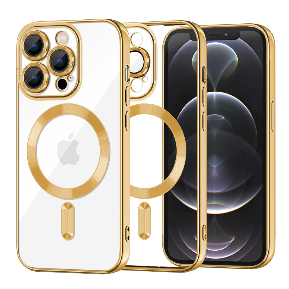 MagSafe pouzdro pro Apple iPhone 12 Pro, Techsuit, Luxury Crystal, Zlaté