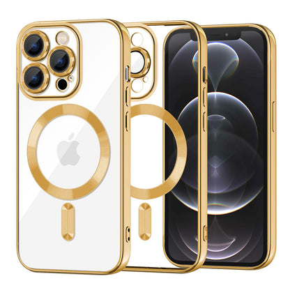 MagSafe pouzdro pro Apple iPhone 12 Pro, Techsuit, Luxury Crystal, Zlaté