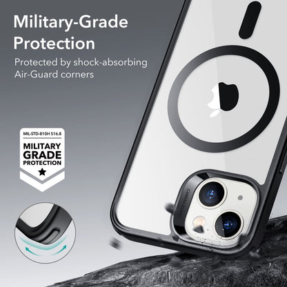Pouzdro MagSafe pro Apple iPhone 14 / 13, ESR, Classic Hybrid, Černé Průhledné