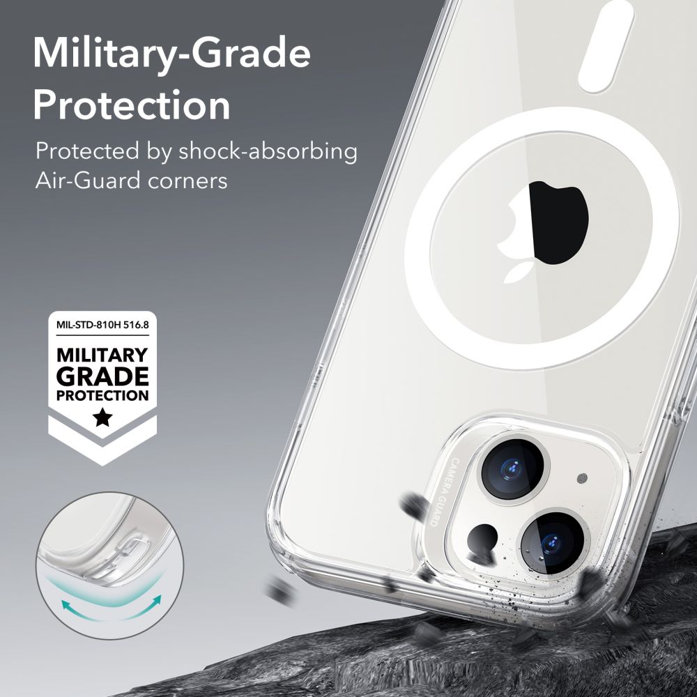 MagSafe pouzdro pro Apple iPhone 14 / 13, ESR, Classic Hybrid, Transparentní