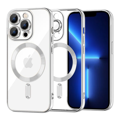 MagSafe pouzdro pro Apple iPhone 13 Pro Max, Techsuit, Luxury Crystal, Stříbrné