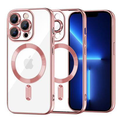 MagSafe pouzdro pro Apple iPhone 13 Pro Max, Techsuit, Luxury Crystal, Růžové