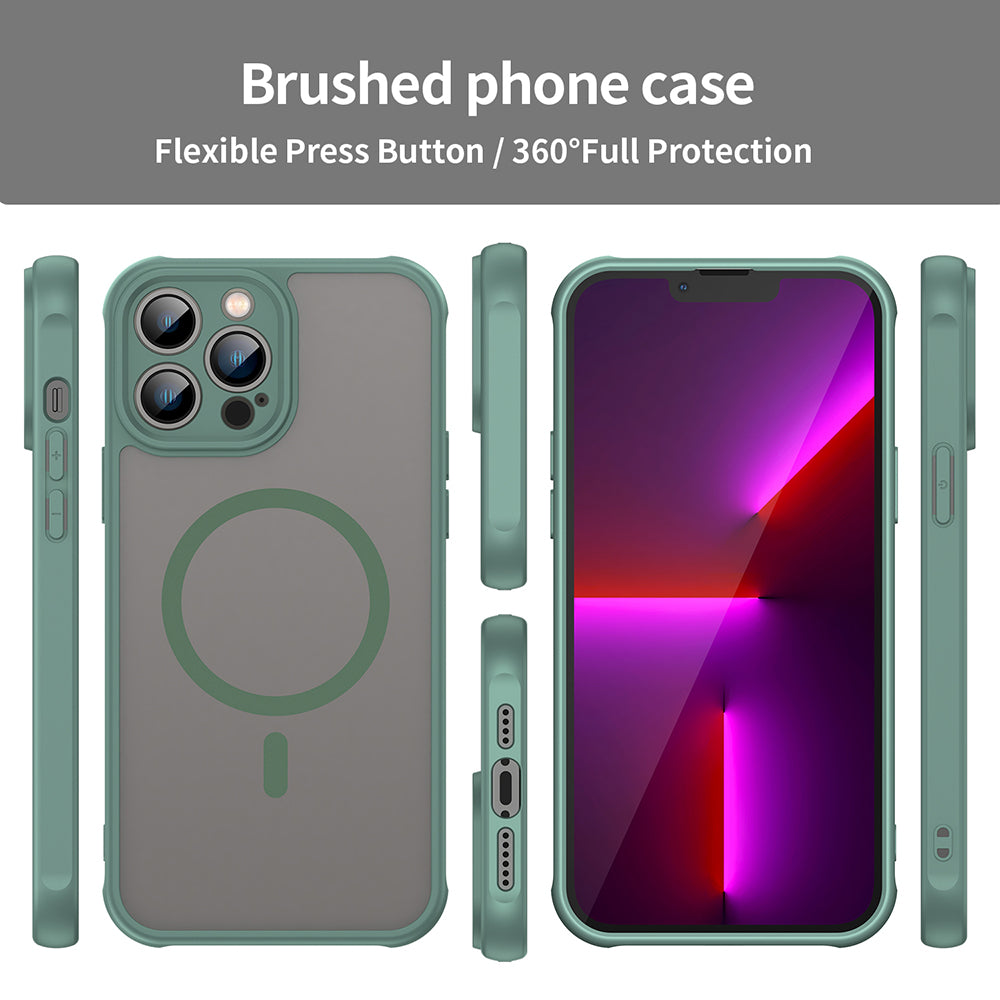 MagSafe Case for Apple iPhone 13 Pro, Techsuit, HaloFrost II, Green