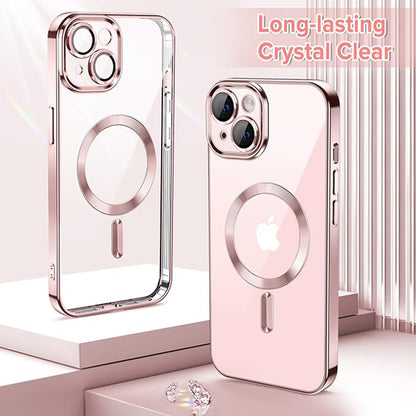 MagSafe pouzdro pro Apple iPhone 13, Techsuit, Luxury Crystal, Růžové