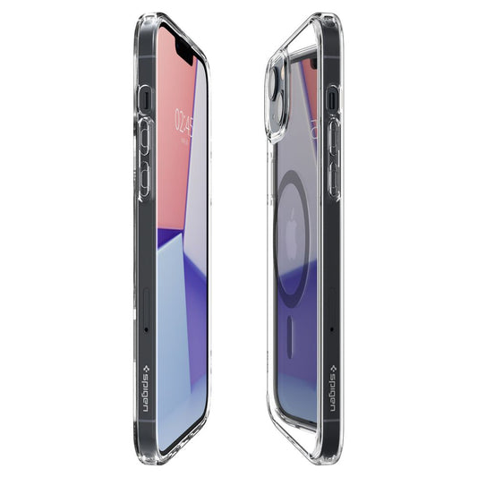 Pouzdro MagSafe pro Apple iPhone 14 Plus, Spigen, Ultra Hybrid Carbon, Průhledné