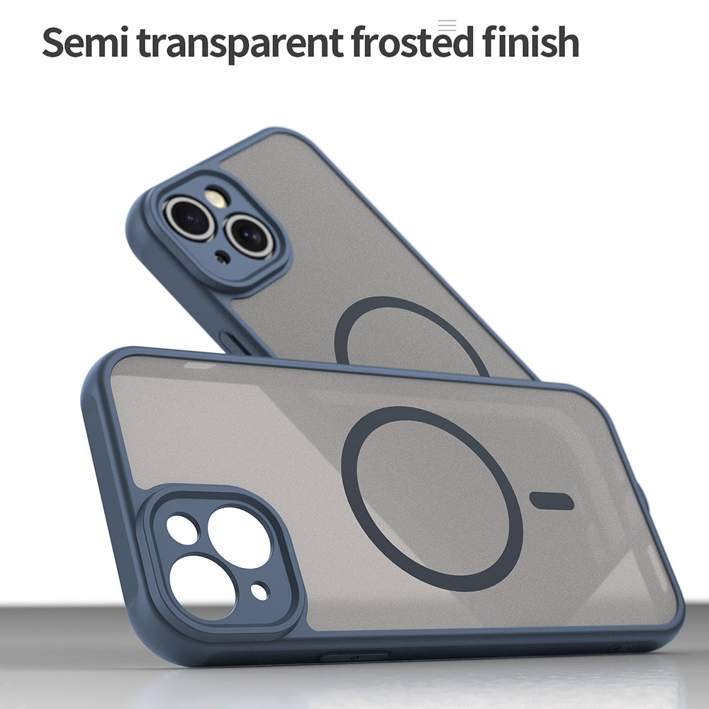 MagSafe pouzdro pro Apple iPhone 14 Plus, Techsuit, HaloFrost II, Tmavě modrá