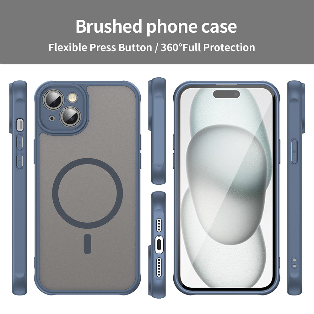 MagSafe pouzdro pro Apple iPhone 14 Plus, Techsuit, HaloFrost II, Tmavě modrá