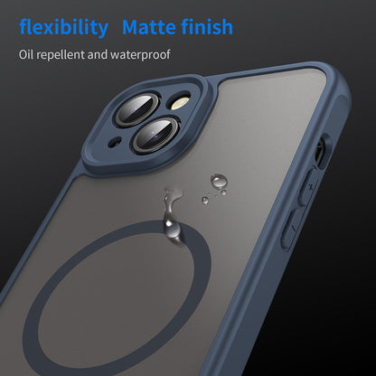 MagSafe pouzdro pro Apple iPhone 14 Plus, Techsuit, HaloFrost II, Tmavě modrá