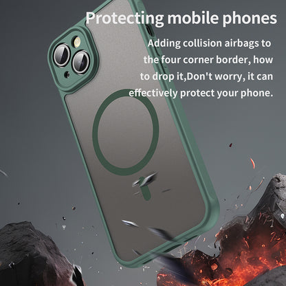 MagSafe Case for Apple iPhone 14 Plus, Techsuit, HaloFrost II, Green