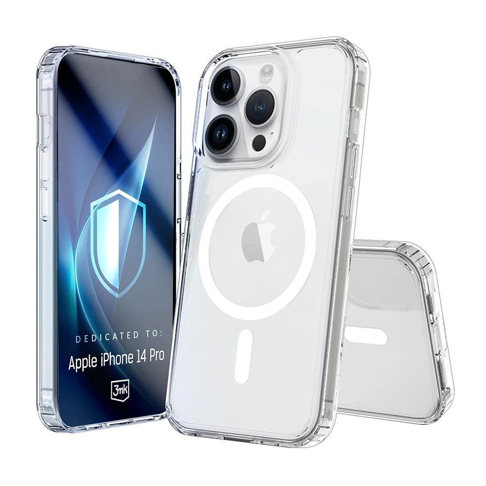 MagSafe pouzdro pro Apple iPhone 14 Pro, 3MK, Armor MagCase, Průhledné