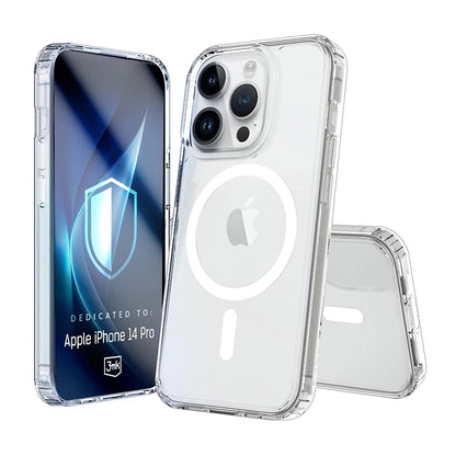 MagSafe pouzdro pro Apple iPhone 14 Pro, 3MK, Armor MagCase, Průhledné