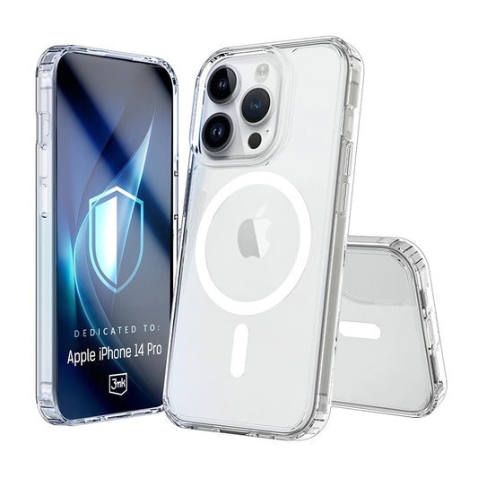 MagSafe pouzdro pro Apple iPhone 14 Pro, 3MK, Armor MagCase, Průhledné