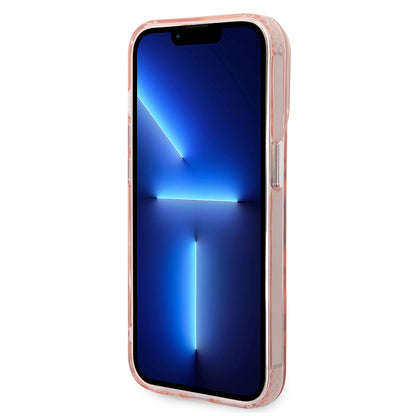 Pouzdro MagSafe pro Apple iPhone 14 Pro, Karl Lagerfeld, Karl & Choupette Aluminium, Růžová