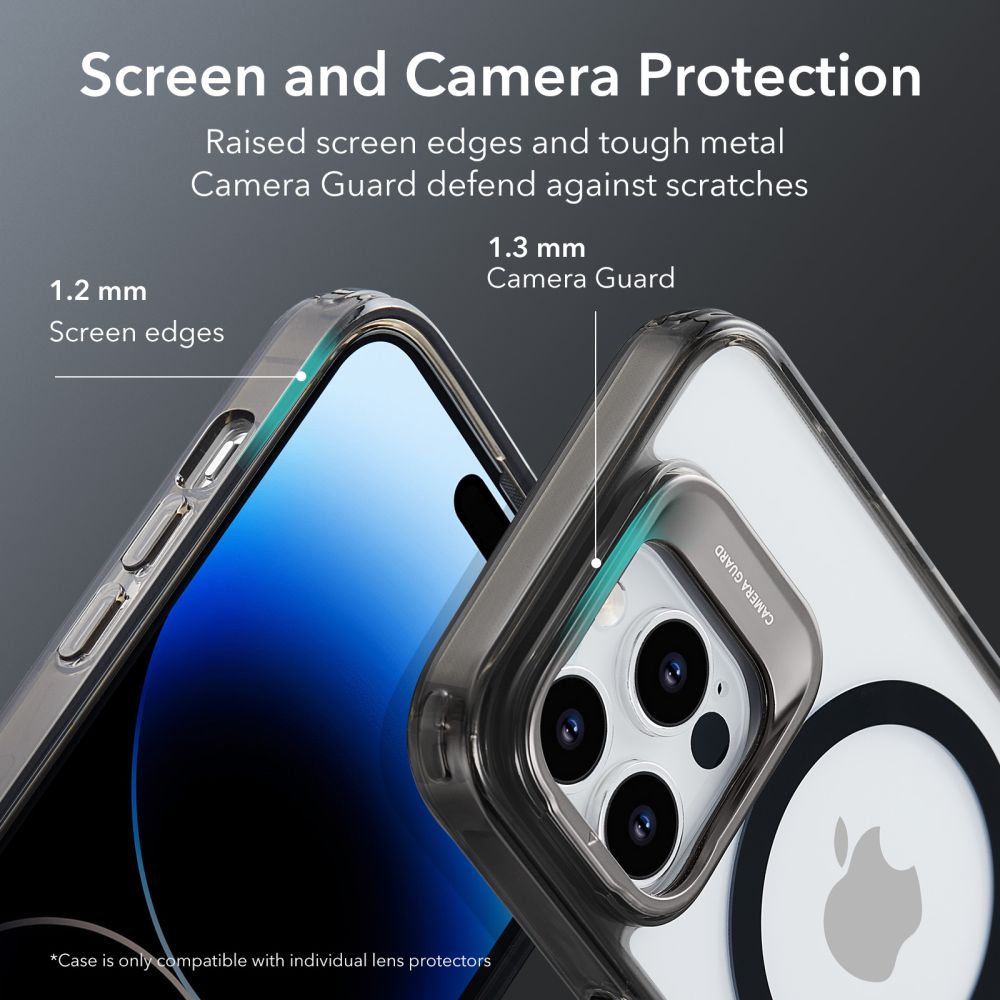 Pouzdro MagSafe pro Apple iPhone 14 Pro Max, ESR, Classic Kickstand, Černé Transparentní