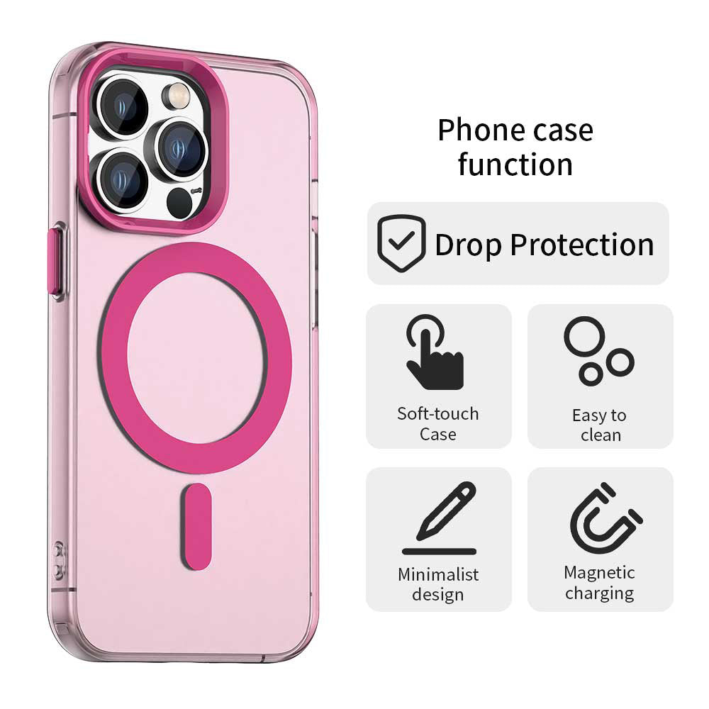 MagSafe pouzdro pro Apple iPhone 14 Pro Max, Techsuit, CandyCase, Růžová