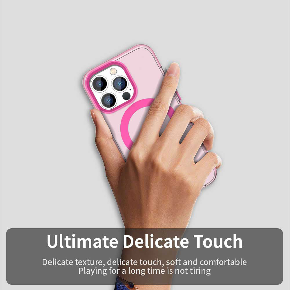 MagSafe pouzdro pro Apple iPhone 14 Pro Max, Techsuit, CandyCase, Růžová