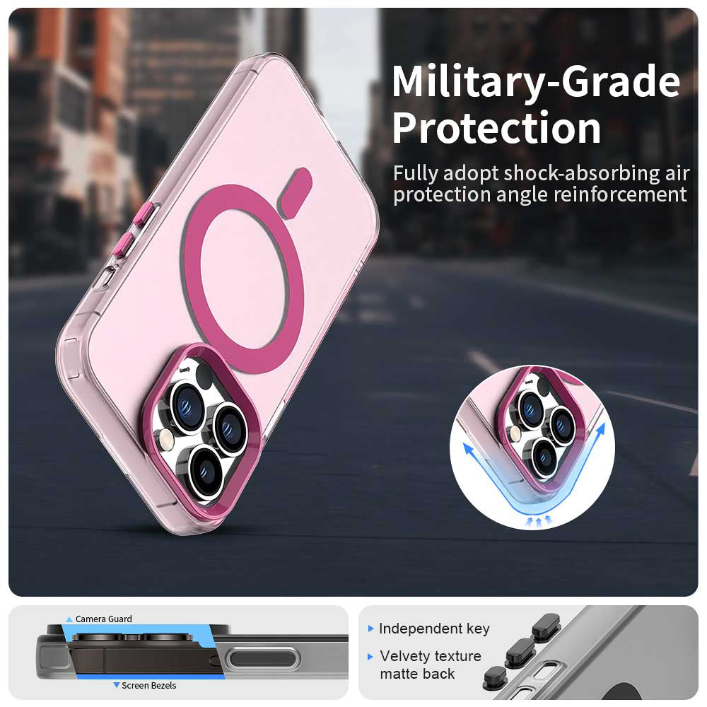 MagSafe pouzdro pro Apple iPhone 14 Pro Max, Techsuit, CandyCase, Růžová