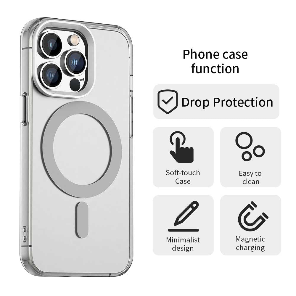 MagSafe pouzdro pro Apple iPhone 14 Pro, Techsuit, CandyCase, bílé