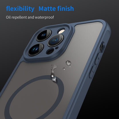 MagSafe pouzdro pro Apple iPhone 14 Pro, Techsuit, HaloFrost II, Tmavě modrá
