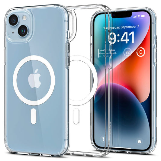 Pouzdro MagSafe pro Apple iPhone 14, Spigen, Ultra Hybrid, Bílá ACS05048