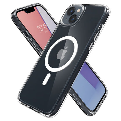 Pouzdro MagSafe pro Apple iPhone 14, Spigen, Ultra Hybrid, Bílá ACS05048