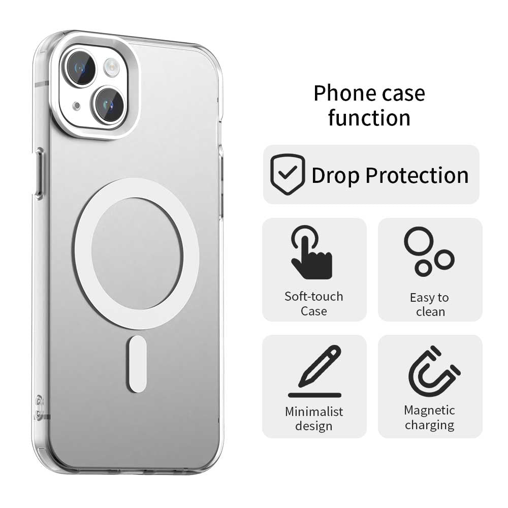 MagSafe pouzdro pro Apple iPhone 14, Techsuit, CandyCase, bílé
