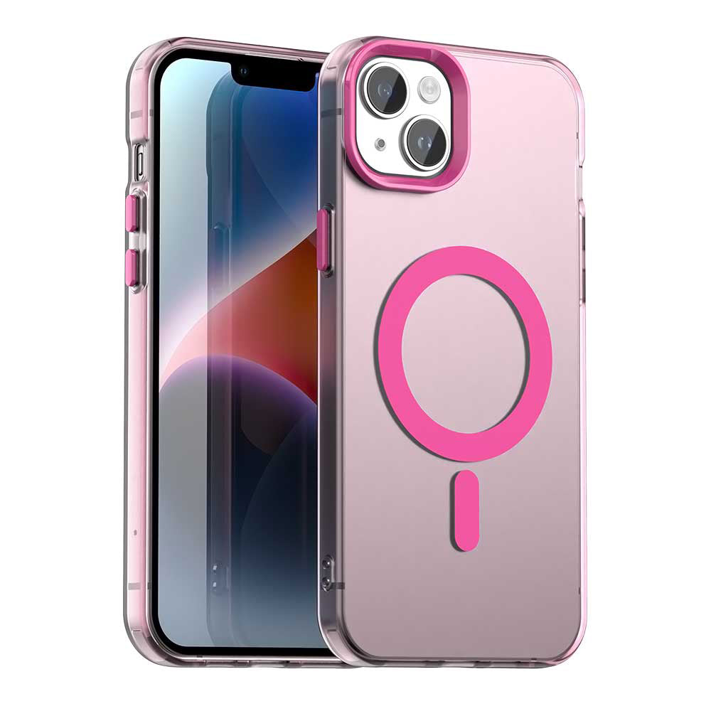 MagSafe pouzdro pro Apple iPhone 14, Techsuit, CandyCase, Růžová