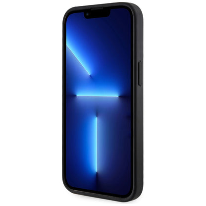 Pouzdro MagSafe pro Apple iPhone 15, Guess, Cardslot 4G Stripes, Černá