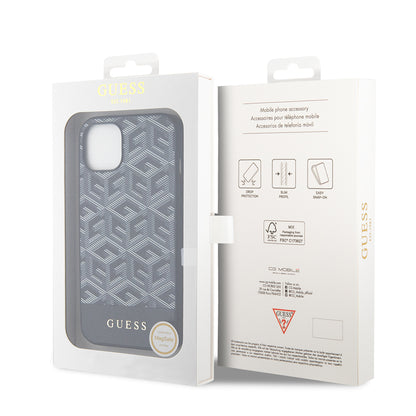 Pouzdro MagSafe pro Apple iPhone 15, Guess, GCube Stripes, Černá