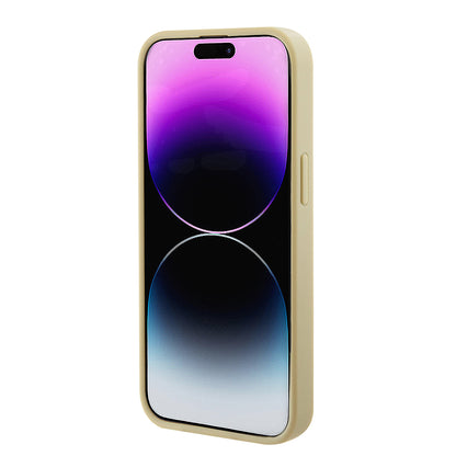 Pouzdro MagSafe pro Apple iPhone 15 Plus, Guess, Saffiano, Zlaté