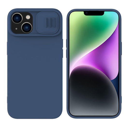 MagSafe pouzdro pro Apple iPhone 15 Plus, Nillkin, CamShield Silky, modré